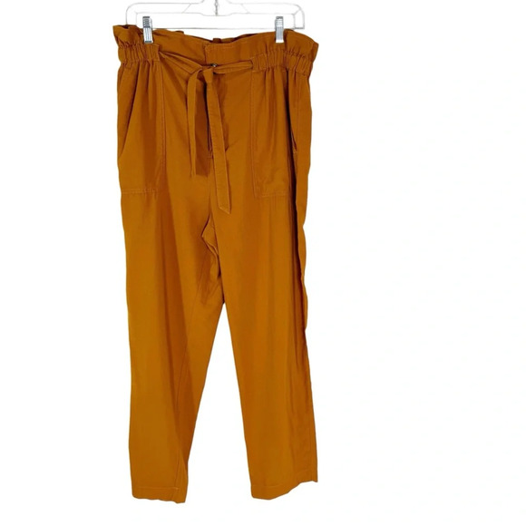 Madewell Dunaway High Waisted Paperbag Pants in Golden Pecan Size L - Picture 4 of 9